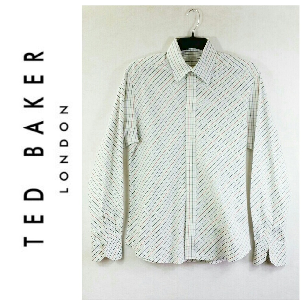 Ted Baker Long Sleeve Button Down Dress Shirt  Sz4